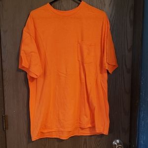 3 orange work shirts